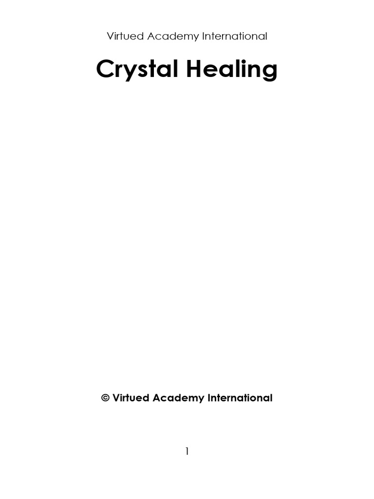 Crystal Healing PDF Minerals Gemstone