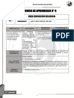 Experiencia 6 Separata 2022 Religion 5th 2do Trim