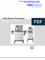 Drager Fabius GS Fabius Tiro Field Service Procedure Service Log Download Procedure Anesthesia