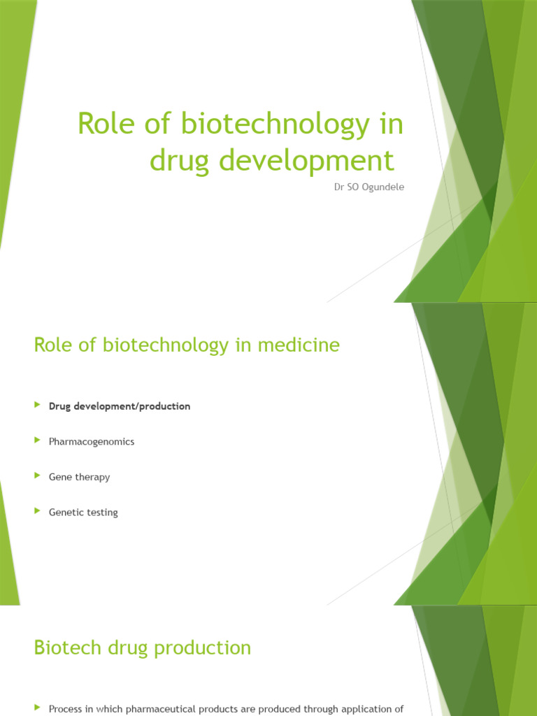 Biotechnology's Role in Drug Development | PDF | Biopharmaceutical ...