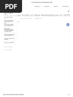 The Ultimate Guide To Data Marketplaces in 2023