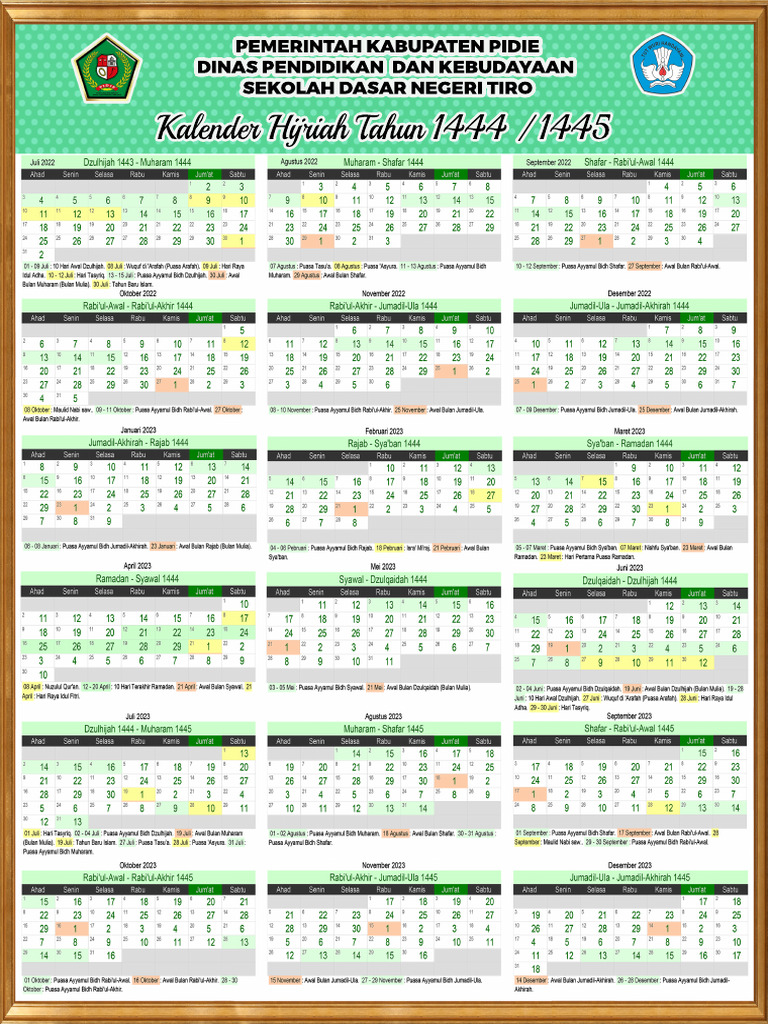 Kalender Hijriah 1444 H (A3) copy 2 | PDF