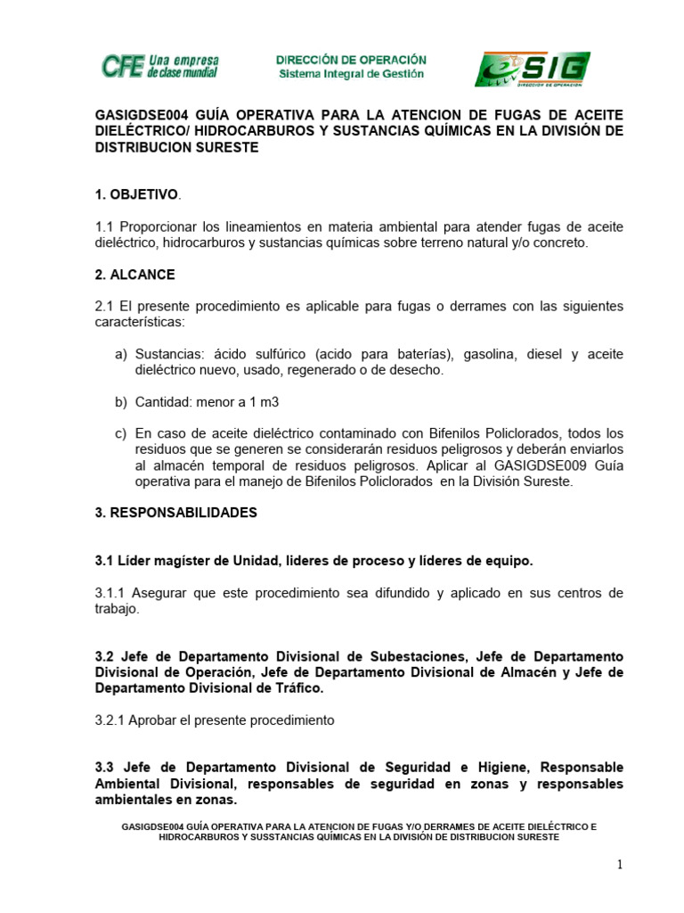 GUIA OPERATIVA PARA LA ATENCIÓN A DERRAMES | PDF | Residuos | Absorción ...