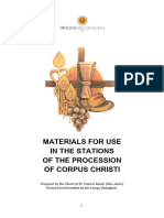 Materials For The Stations of The Corpus Christi Procession