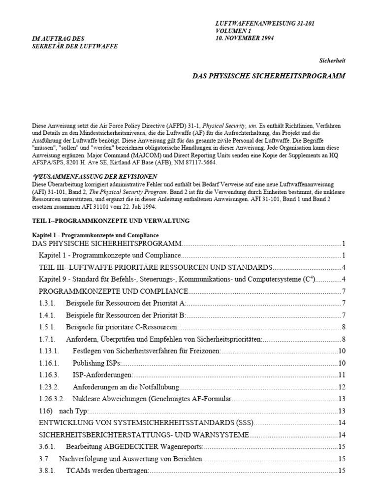 AFI 31101 Das Phisical Security Program PDF PDF