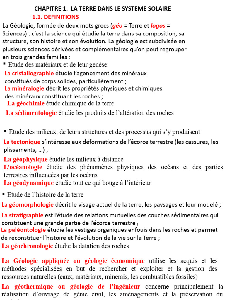 La Terre et son Système Solaire | PDF | Tremblements de terre | Planètes
