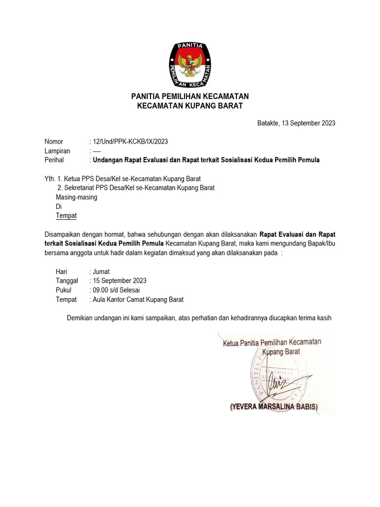 Undangan Rapat-1 | PDF
