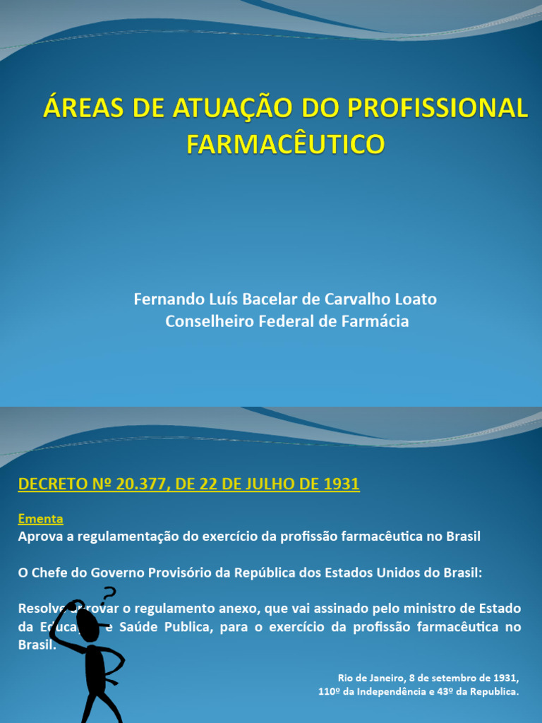 Areas de Atuação Profissional | PDF | Farmacêutico | Farmácia