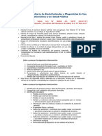 Autorización Sanitaria de Desinfectantes y Plaguicidas de Uso Doméstico o en Salud Pública