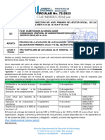 CIRCULAR No. 72-2023 ENTREGA DE EVALUACION APRENDER MAS 11-09-2023