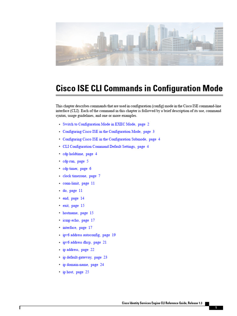 Cisco ISE CLI Commands | PDF | Command Line Interface | I Pv6