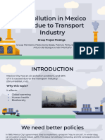 Air Pollution in Mexico City Due To The Transport Industry