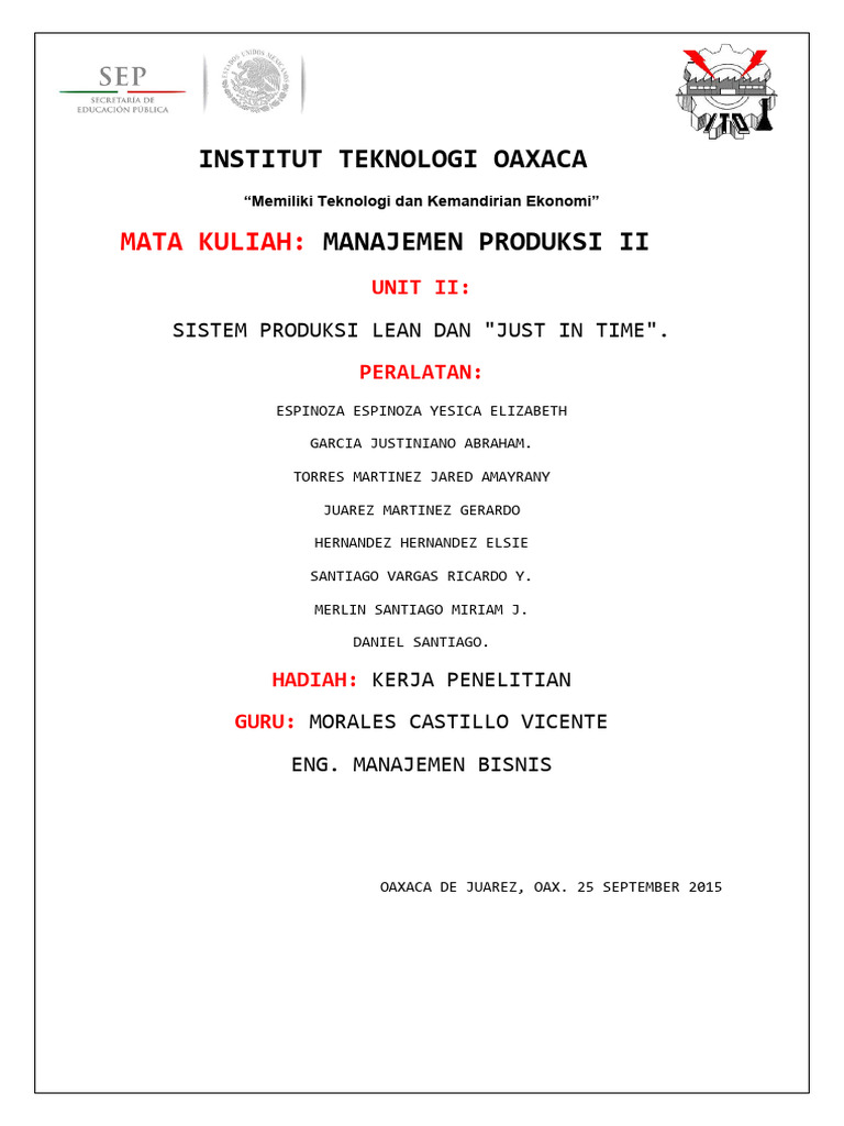 Sistem Produksi Lean dan Just In Time | PDF | Komputer | Teknologi ...