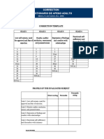 Correction of Adult Attachment Questionnaire