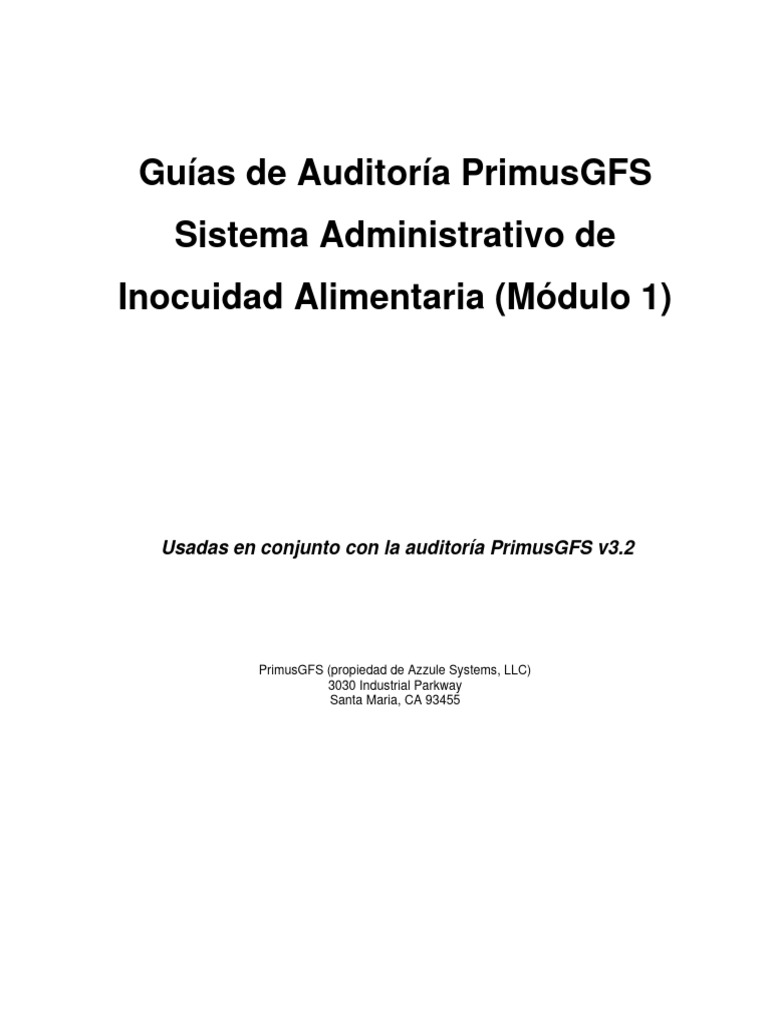 PrimusGFS-v3.2 Module-1 Interpretation-Guidelines-Spanish | PDF ...