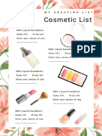 Pink Flower Cosmetic List Poster-WPS Office