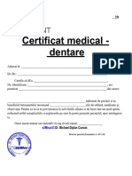 Certificat Medical Dentar