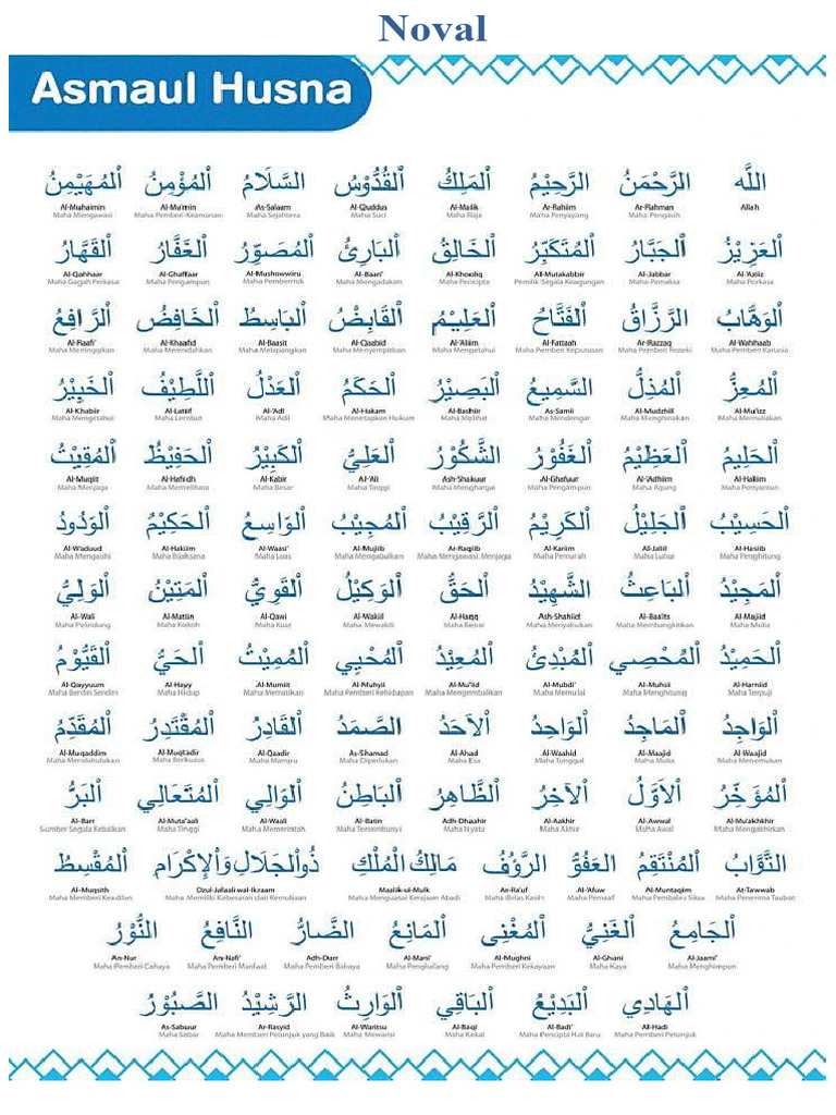 Asmaul Husna Print | PDF