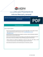 Instructivo para Presentacion de Informe HDM