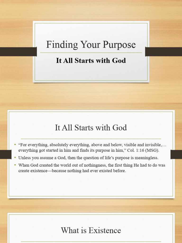 Finding Your Purpose UL | PDF | God | Meaning Of Life