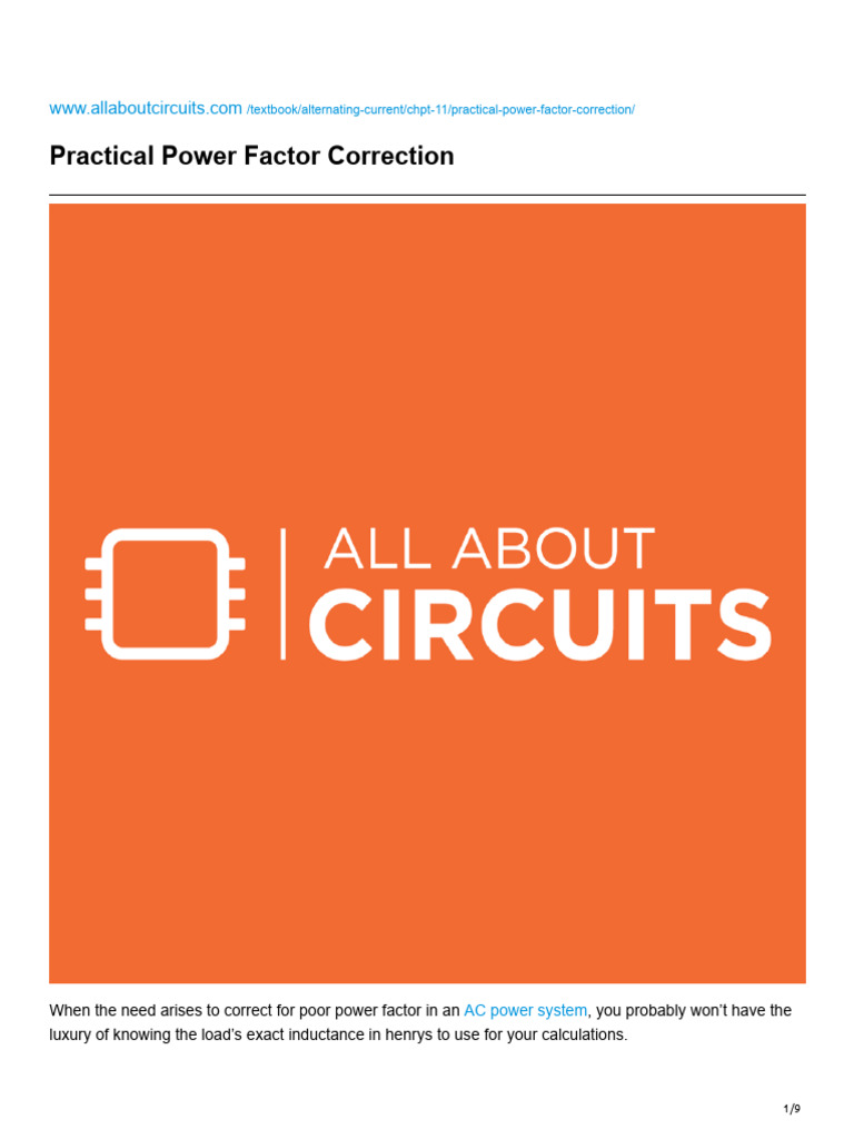 Practical Power Factor Correction PDF Ac Power Capacitor