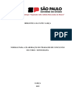 Normas para Elaboracao Do Trabalho de Conclusao de Curso Monografia