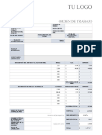 IC Service Work Order Template 27207 ES