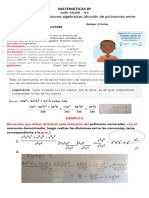 Tema: División de Expresiones Algebraicas (División de Polinomios Entre Monomios)