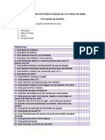 Teste de Inteligências Múltiplas para Crianças de 4 Anos