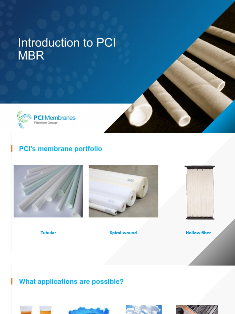 PCI Membranes Wastewater MBR and Polishing PDF Membrane Chemistry