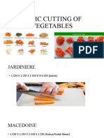 Basic Cutting of Vegetables