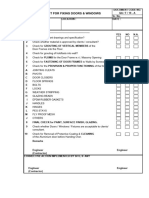 Doc27 - Checklist For Aluminium Windows