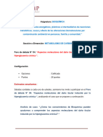 RÚBRICA FORO DE DEBATE #06 DE BIOQUÍMICA UNIDAD II SESIÓN VI - Semana VI