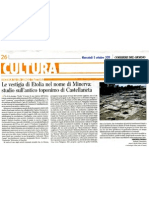 Le vestigia dell'antica Minerva (Castellaneta), Corriere del Giorno, martedì 5 ottobre 2011-Vincenzo Stasolla