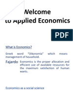 Applied Economics - Week 1