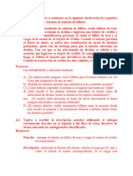 Descubra Ambigüedades U Omisiones en La Siguiente Declaración de Requisitos para Parte Del Boleto