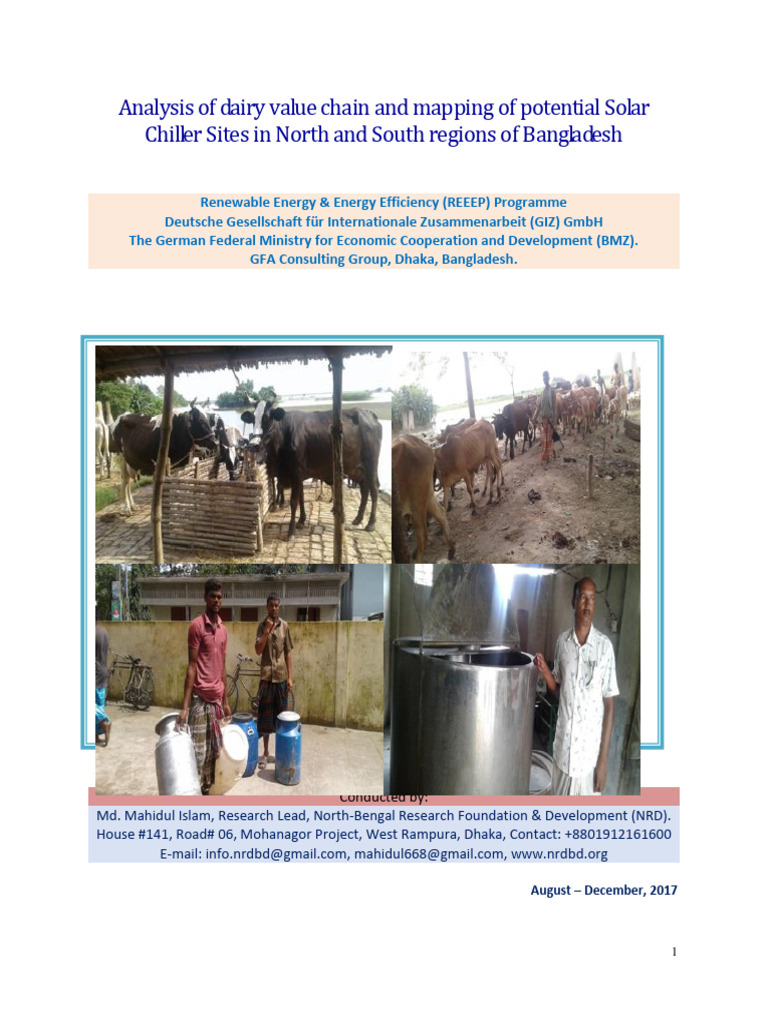 2017 12 Analysis of Dairy Value Chain and Mapping of Potential Sites in Northand South Regions