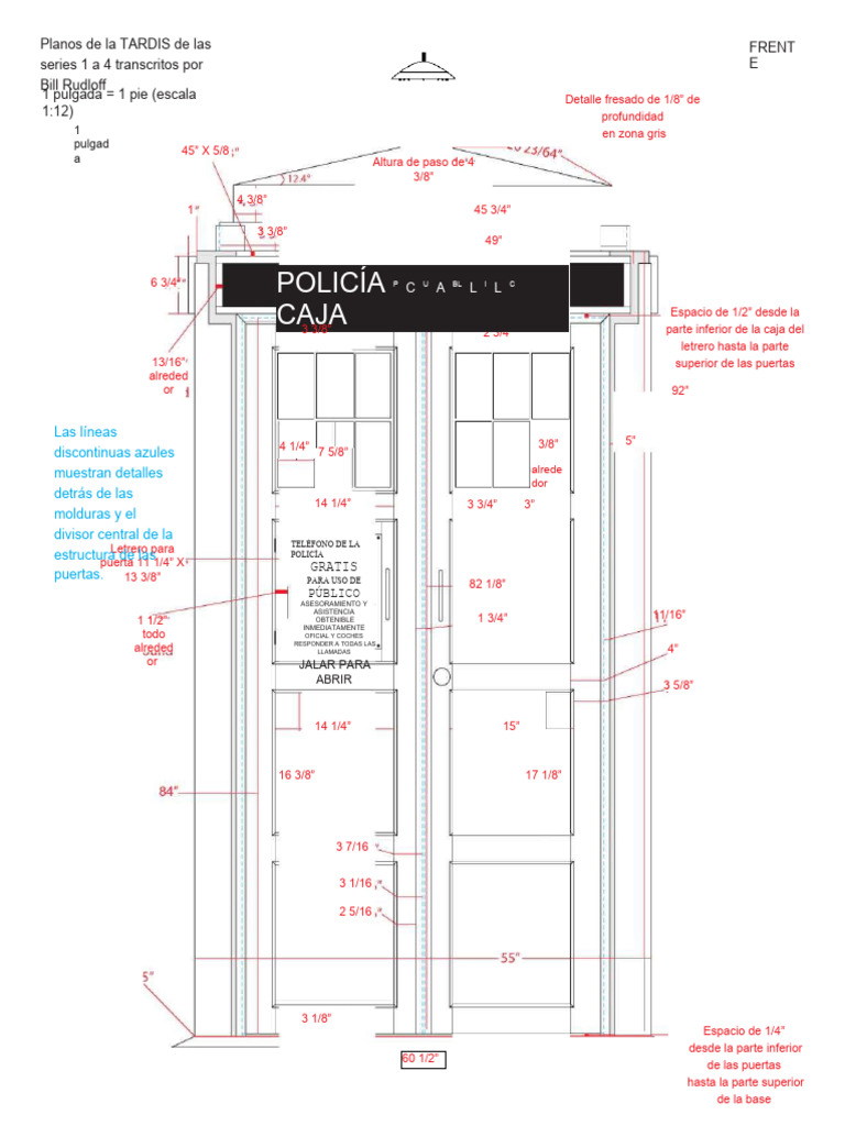 Planos detallados de la TARDIS | PDF | Transporte | Transporte privado