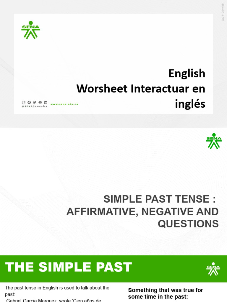 Simple Past Tense Worksheet | PDF | Verb | Grammar