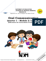 G11SLM2L2Q1-Oral-Com-Various-Models-of-Communication For Teacher