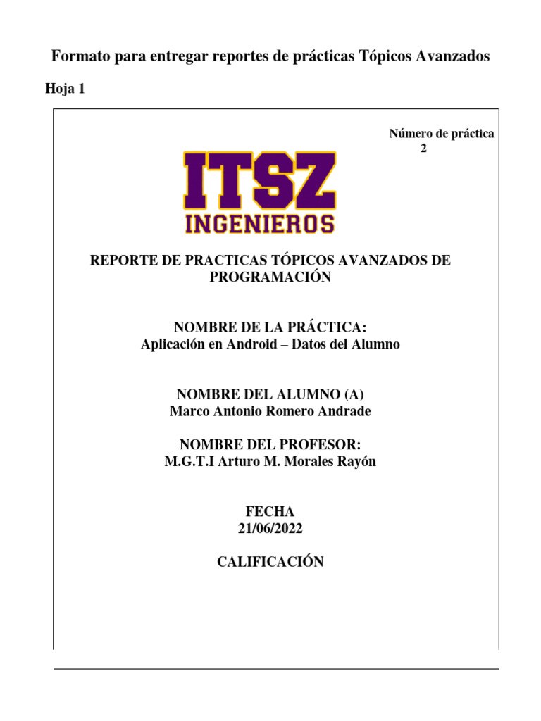 Práctica Android 2 | PDF | Android (sistema operativo) | Informática