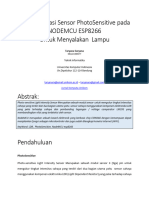 Menghidupkan Lampu Dengan Menggunakan Sensor PhotoSensitive Pada NODEMCU ESP8266-Taryana