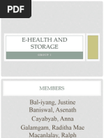 E-Health and Storage Group 1 (NCM 113 THEORY)