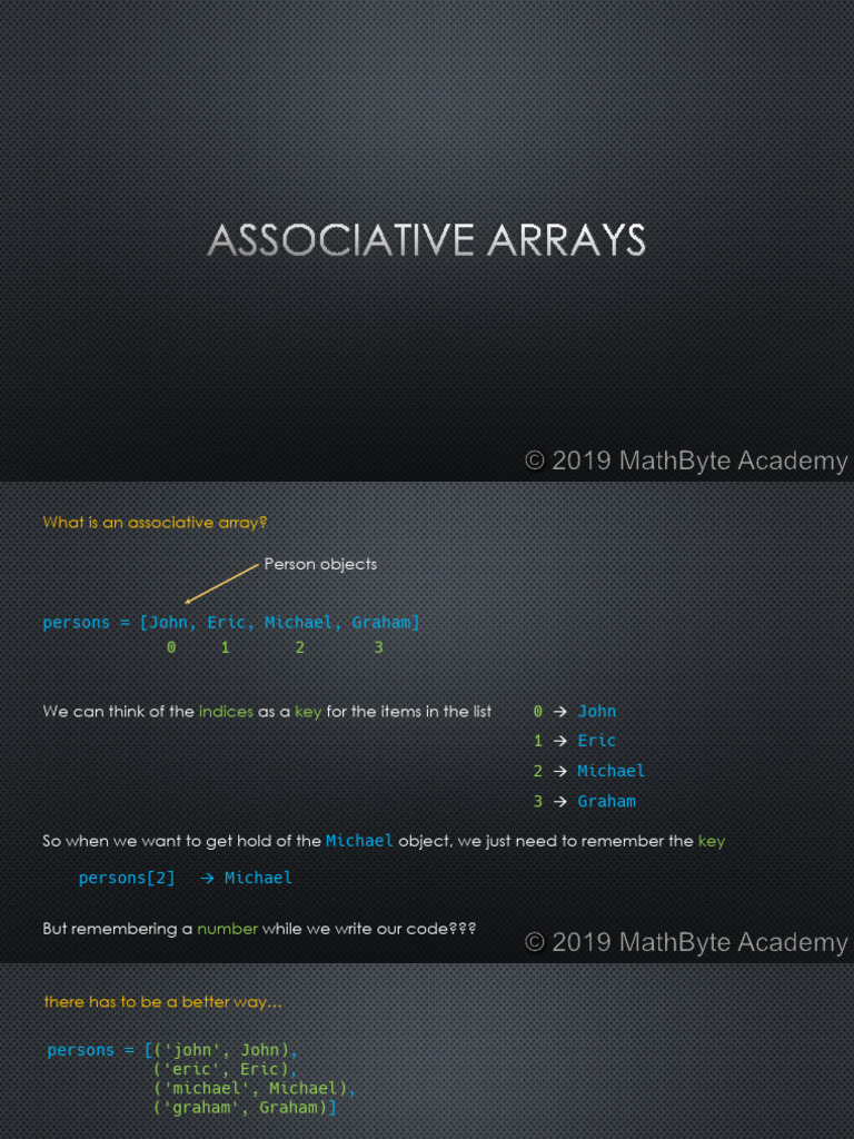 2 5 Associative+Arrays Min | PDF