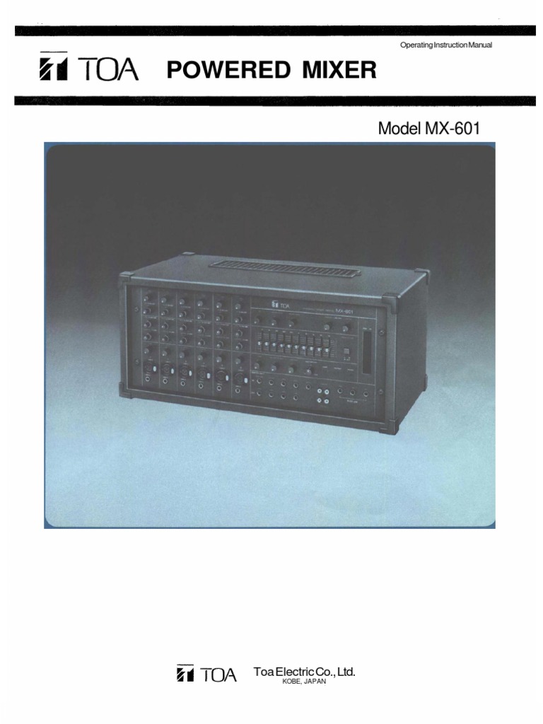 MX 601 PDF Equalization (Audio) Amplifier
