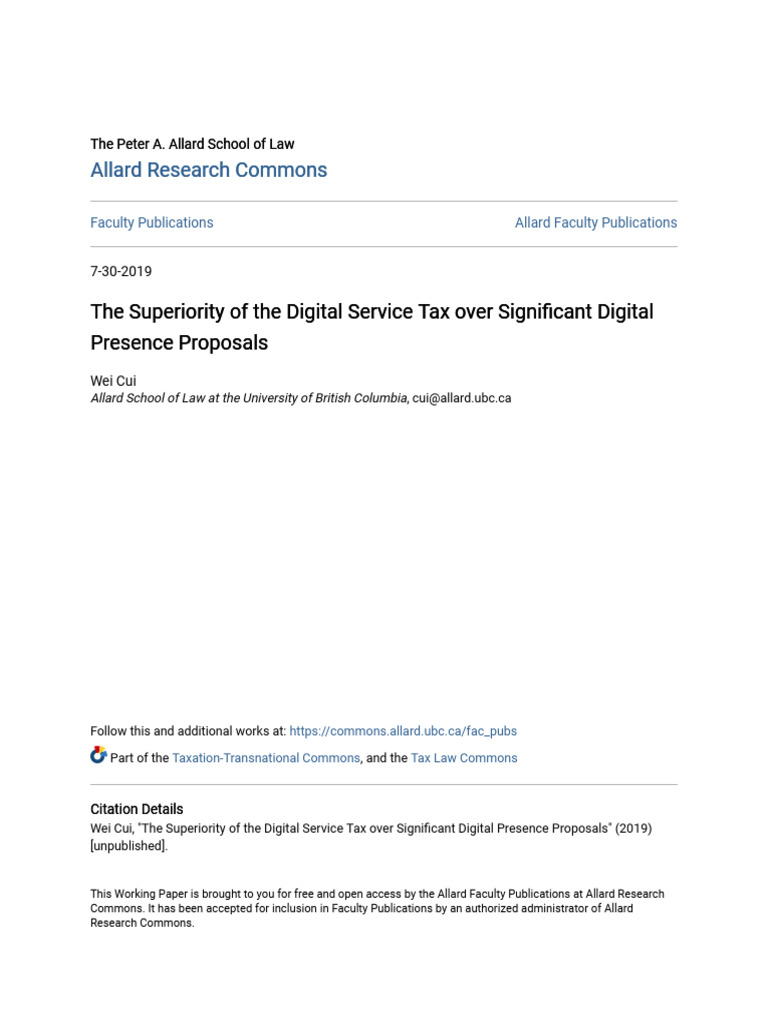 The superiority of the digital service tax over significant digit pdf