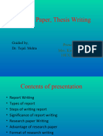 RM Presentation 2 REPORT WRITING