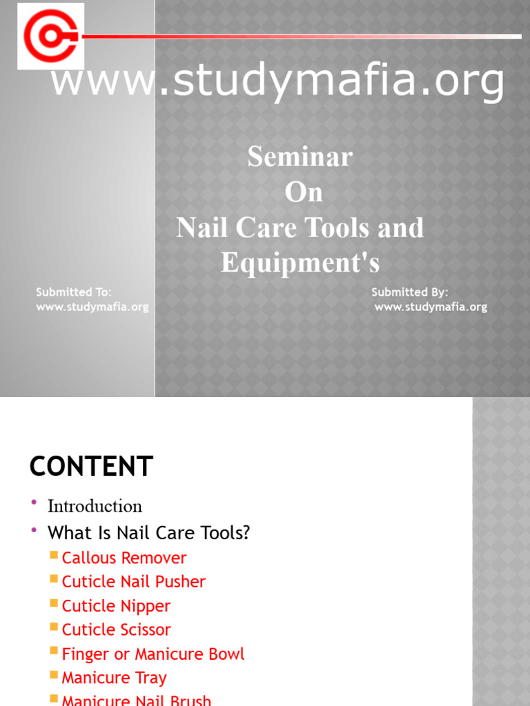 Nail Care Materials and Their Uses Download Free PDF Nail (Anatomy