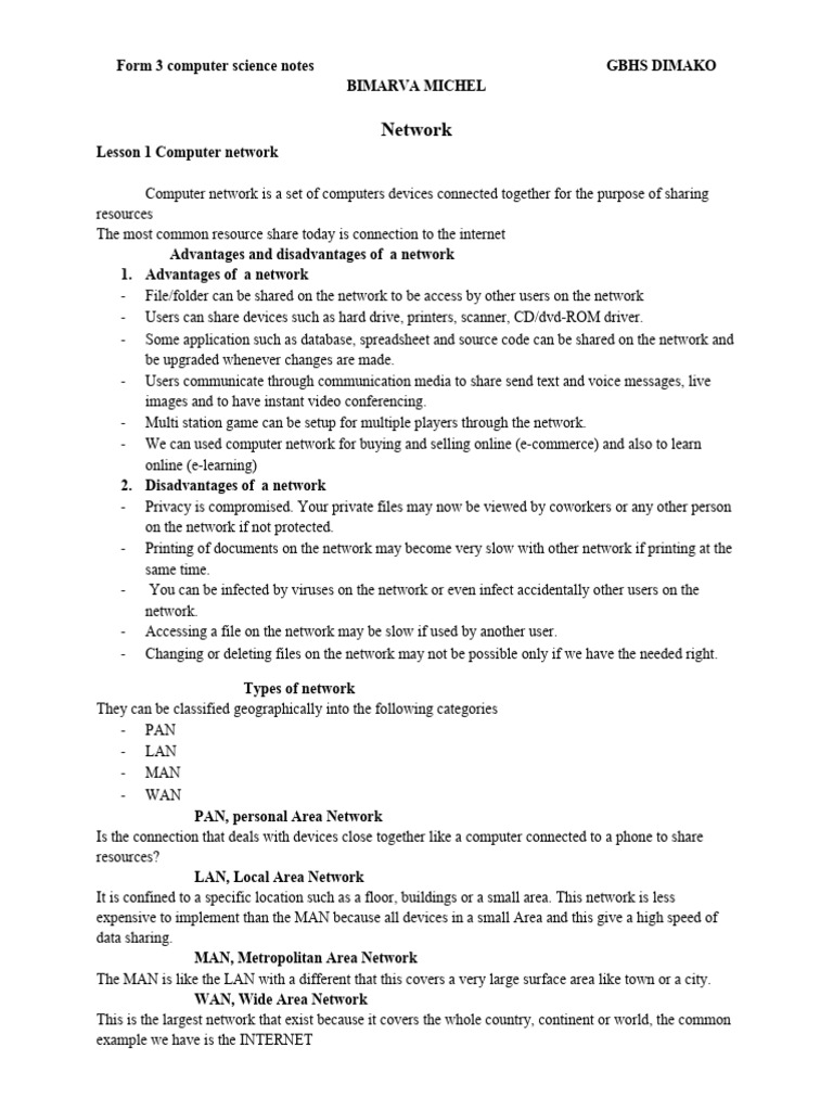 FORM 3 Comp Science | PDF