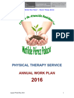 Annual Work Plan - Physical Therapy 2016